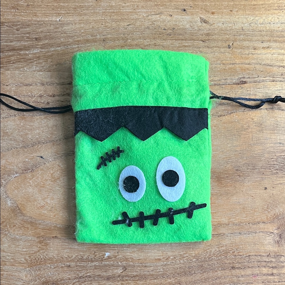 Frankenstein Monster Felt Bag 4 1/2 x 6 1/2